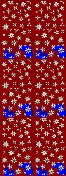 Çiçek desenli raster, kırmızı çizgi grafik desenli soyut raster arkaplan. Modern stil dokusu.