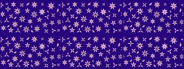 Suluboya çiçekli çiçek deseni. Mavi renkli Asya tekstili. Raster illüstrasyonu.