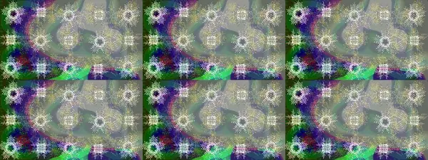 Yeşil, gri ve nötr renklerde Raster altın deseni. Altın kar tanesi basit bir çizim kalıbı. Soyut duvar kâğıdı, ambalaj dekorasyonu. Kışın sembolü, Mutlu Noel tatili, Mutlu yıllar 2019