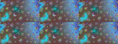 Modern stil dokusu. Çiçek desenli raster, mavi çizgi grafik deseni soyut raster arkaplan.