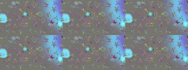 Vadinin gri renkli çiçekleri. Çiçeksel çizim kalıbının çizimi.