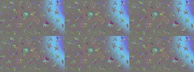 Çiçek kompozisyonu. - Gri çiçekler. Raster deseni. Küçük çiçekte güzel bir desen var. Doğa. Çiçek arkaplan. Çiçek kolajı.