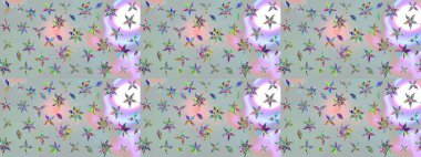 Gri renkli çiçekler. Çiçekli eskiz çizimi. Renkli Yaz Temalı eskiz kalıbı. Düz Çiçek Elementleri Tasarımı.