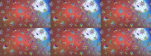 Düz Çiçek Elementleri Tasarımı. Sketch Colour Spring Theme eskiz kalıbı. Kahverengi renkli çiçekler. Sevimli çiçek raster deseni.