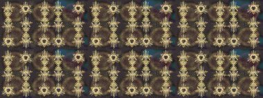 Raster illüstrasyonu. Folk Style. Mandalas 'ın dekoratif dokusu. Lace Snowflakes 'in etnik kökü. Tekstil için Lacy Fashion Print. Stilize Çiçekler. Kumaş veya Duvar Kağıdı için Tasarım.