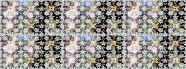 Raster illüstrasyonunda kusursuz çiçek deseni. Raster illüstrasyonu. Gri renklerde. Güzel kumaş deseni.