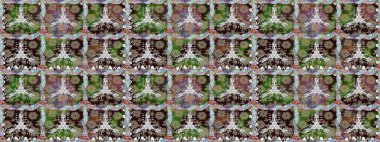 Küçük çiçekte hoş bir çiçek deseni var. Kahverengi renkler ve parlak çiçekler üzerinde soyut, pürüzsüz desen. Çiçek elementli zarif raster dokusu..