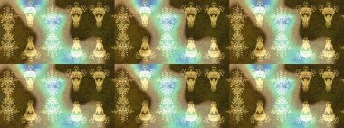 El çizimi, dövme stili karalama, kumaş tasarımı ve Raster illüstrasyonunda kartlar. Kahverengi, nötr ve bej renkli kar taneleri sanat terapisi tarzı zen çizimler için..