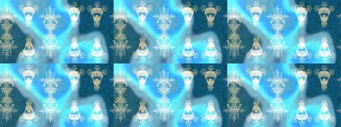 Düz kar karalama ikonları, yılbaşı afişi için kar taneleri silueti, kartlar. Yeni yıl kar tanesi. Mavi, nötr ve beyaz renkler üzerine şirin soyut kar taneleri raster tasarımı.