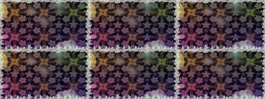 Raster deseni. Bahar çiçekleri dallı desen, siyah renkler çiçekli siluet..