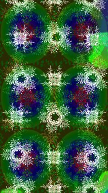 Altın karalama fantezi yapraklarından Raster soyut çiçek çelengi ve yeşil, gri ve mavi renkte çiçek. El yapımı dekoratif çerçeve, albüm kapağı, tebrik kartı, klasik Art deco tarzı.