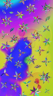 Raster. Eski usul. Tomurcukları çiçek olan sevimli bir çiçek deseni. Eskiz geçmişi. Raster illüstrasyonu. Kumaş, tekstil ve duvar kağıdı baskısı için..