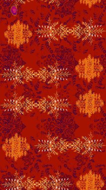 Çizim raster deseni. Çiçek arkaplan. Güzel kumaş deseni.