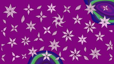 Soyut etnik raster çizim kalıbı. Arkaplan dokusu, duvar kağıdı, mor renkli çiçek teması. Kabile sanatı boho baskısı, klasik çiçek arkaplanı.