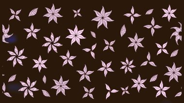 Çiçeksel çizim kalıbının yansıması. Vadinin çiçekleri kahverengi renklerde.