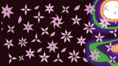 El çizimi Raster çizimi. Karalama elementleri. Çizim çiçek deseni duvar kağıdı, web sitesi arkaplanı, paket kağıdı, davetiye, broşür, pankart veya web sitesi için kullanılabilir.