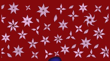 Kırmızı renkte çiçekler. Raster düz çiçek çizim deseni. Tasarım hediye paketi, tebrik kartları, posterler ve afiş tasarımı.