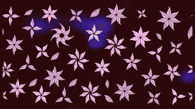 Kahverengi renkte sevimli çiçekler. Raster illüstrasyonu. Küçük çiçekli basit bir çiçek çizimi. Moda baskısı, albüm, ambalaj kağıdı, duvar kağıdı için zarif dekoratif süslemeler..