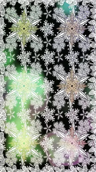 El çizimi, soyut ve süslü elementler. Yaz çiçekleri teması. Gri renkler. Klasik çiçekler. Suluboya resim taklit Raster illüstrasyonu.