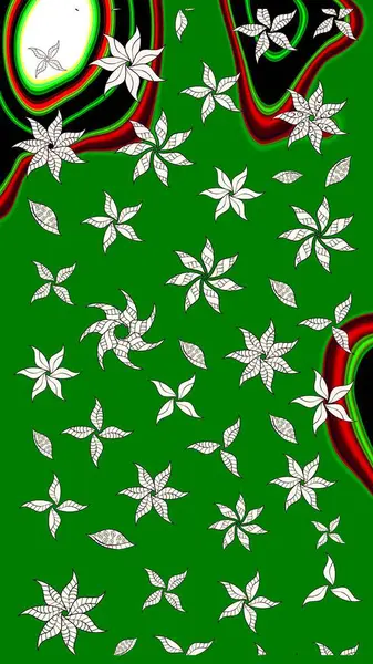 Yeşil renkli çiçekler. Yumuşak, bahar çiçekli arka plan. Raster çiçek desenli ve çiçekli..