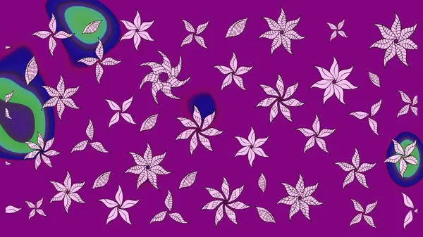 Raster deseni. Süslü kumaş deseni. Çiçekli çiçek deseni, suluboya..