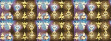 Yuvarlak raster kar tanesi. Raster illüstrasyonu. Soyut kış altın süsü. Renkli arka planda izole tatlı kar taneleri. Güzel kar tanesi..