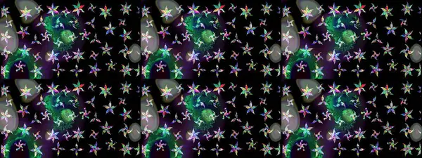 Renkli grunge, soyut arkaplanı kolosiyah çiçeklerle süslüyor. Parmak izi, kumaş, duvar kâğıdı, tekstil için raster dokusu. Nakış desenli çiçek deseni..