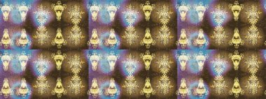 Yuvarlak raster kar tanesi. Raster illüstrasyonu. Soyut kış altın süsü. Renkli arka planda izole tatlı kar taneleri. Güzel kar tanesi..