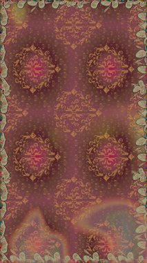 Hediye ambalaj kağıdı, tebrik kartları, posterler ve pankart tasarımı. Raster düz çiçekleri pürüzsüz desen. Kahverengi renkte çiçekler.