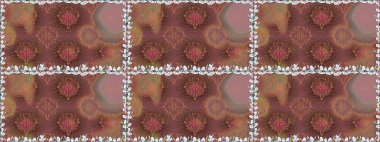 Organik elementler. Botanik kusursuz desen. Raster deseni. Suluboya etkisi.