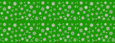 Raster illüstrasyonu. Çiçek desenli çizim. Yeşil renkli Asyalı tekstil.