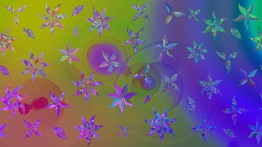 Suluboya çizimi. Mor renkli çiçekler. El çizimi. Çiçekli çizim deseni.