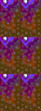 Raster çiçek desenli çiçek deseni, yapraklar, dekoratif elementler, sıçrama, lekeler, el çizimi kontur çizgileri ve Doodle çizim stili, grafik raster çizim çizimi.