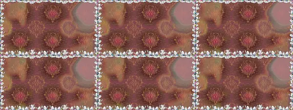 Organik elementler. Botanik kusursuz desen. Raster deseni. Suluboya etkisi.