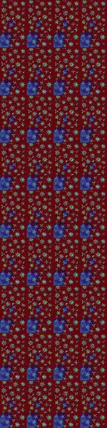 Raster illüstrasyonundaki çiçek desenli çizim. Kırmızı renkte çiçekler.