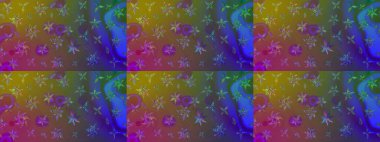 Düz Çiçek Elementleri Tasarımı. Süslü kumaş deseni. Renkli Bahar Teması eskiz kalıbı. Raster illüstrasyonunda çiçek deseni çizimi.