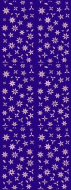 Çiçek ve yapraklı çiçek deseni. Küçük çiçekli şirin bir desen. Raster illüstrasyonu.