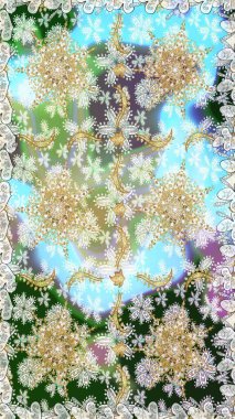 Altın elementlerle nötr renklerde altın desen. Raster golden. Düz elle çizilmiş klasik koleksiyon. Arkaplan, kumaş, altın duvar kağıdı.