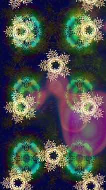 Kar taneli Noel arkaplanı. Raster Noel soyut renkli arka plan ve düşen kar tanesi. Kış soyut geçmişi. Raster illüstrasyonu.