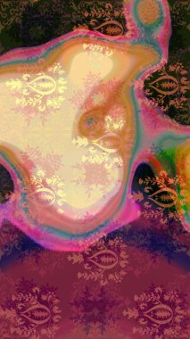 Bej renkli çiçekler. Raster illüstrasyonu. Tropikal çizim çiçek deseni.