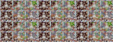 Kahverengi renkli çiçeklerle kusursuz çiçek deseni. Suluboya tarzında kahverengi renkte çiçekler.