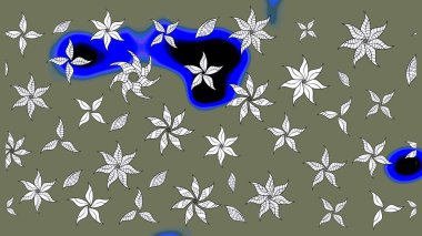 Yeşil çiçekli bahar çiçekleri. Küçük renkli çiçekler. Küçük çiçekte güzel bir desen. Motley illüstrasyonu. Moda baskıları için zarif bir şablon.