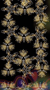 Düz Çiçek Elementleri Tasarımı. Raster illüstrasyonundaki çiçek desenli çizim. Güzel kumaş deseni. Renkli Bahar Teması çizim şablonu.