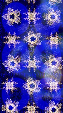 Raster illüstrasyonu. Kar Tanesi Mozaik ikonu. Tarafsız, mavi ve mor siluet kar tanesi işareti. Sembol kışı, donmuş, Noel, yeni yıl tatili. Düz dizayn. Grafiksel element dekorasyonu.