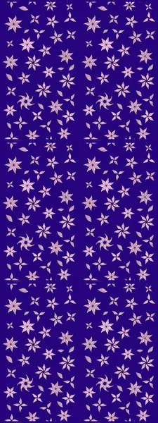 Çiçek ve yapraklı çiçek deseni. Küçük çiçekli şirin bir desen. Raster illüstrasyonu.