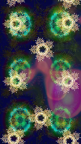 Kar taneli Noel arkaplanı. Raster Noel soyut renkli arka plan ve düşen kar tanesi. Kış soyut geçmişi. Raster illüstrasyonu.