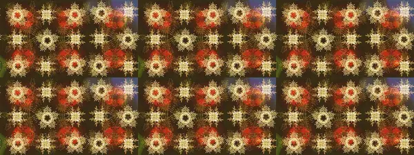 Kahverengi, turuncu ve mor renkli kar taneleri. Renkli arka planda izole tatlı kar taneleri. Raster illüstrasyonu.