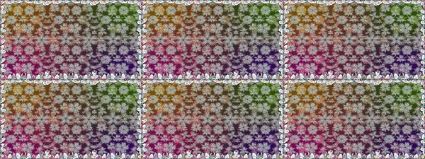 Çiçekler, yaprakları ile halk tarzında Dikişsiz çiçek deseni. Raster Illustration. El çizilmiş.