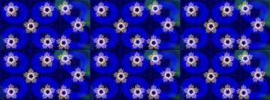 Çiçeksiz desenli arka plan, yaz çiçekleri. Siyah, nötr ve mavi renkte çiçekler. Renkli Bahar Temalı Kusursuz Arkaplan. Düz Çiçek Elementleri Tasarımı.