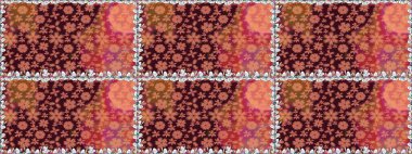 Raster - stok. Vadinin çiçekleri kahverengi renklerde. Kusursuz bir arka plan modeli. Suluboya, elle çizilmiş.